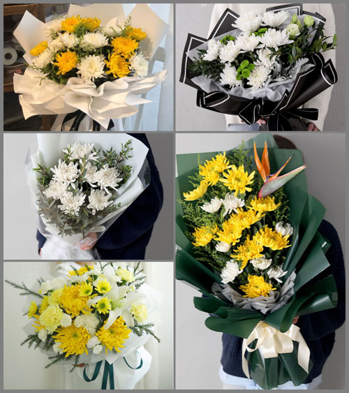 山东烟台蓬莱市登州街道汤邱社区白事花束代送